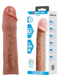 Удлиняющая насадка на пенис Derek - 21,5 см. - Baile - в Подольске купить с доставкой