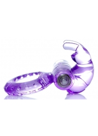 Сиреневое эрекционное виброкольцо с клиторальным зайчиком - Boys of Toys - в Подольске купить с доставкой
