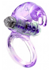 Сиреневое эрекционное виброкольцо с клиторальным зайчиком - Boys of Toys - в Подольске купить с доставкой
