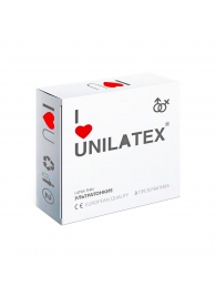 Ультратонкие презервативы Unilatex Ultra Thin - 3 шт. - Unilatex - купить с доставкой в Подольске