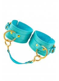 Голубые однослойные кожаные оковы - Pecado - купить с доставкой в Подольске