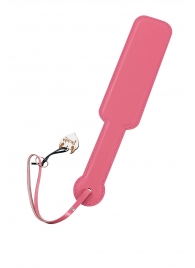 Розовый кожаный пэддл - 37 см. - Pecado - купить с доставкой в Подольске