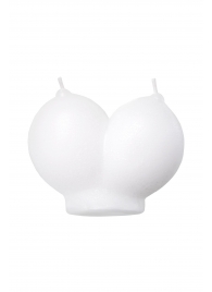 Белая сувенирная свеча «Сиськи» - Pecado - купить с доставкой в Подольске