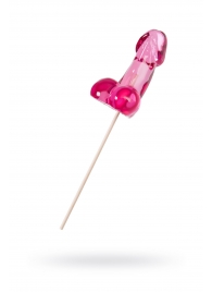 Розовый леденец в форме члена со вкусом айриш крим - 80 гр. - Sosuчki - купить с доставкой в Подольске
