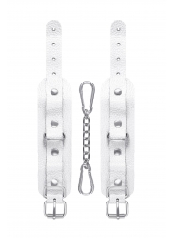 Белые узкие наручники-браслеты со скруглёнными углами - Pecado - купить с доставкой в Подольске