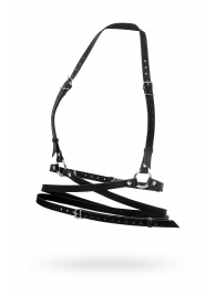 Черная кожаная портупея «Осанка» - Pecado - купить с доставкой в Подольске