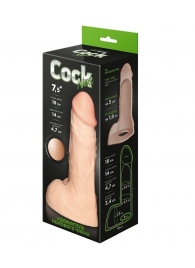 Телесный фаллоудлинитель с мошонкой Cock Next - 19 см. - LOVETOY (А-Полимер) - в Подольске купить с доставкой