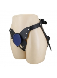 Синие трусики харнесс с платформой Caludio II - Baile - купить с доставкой в Подольске