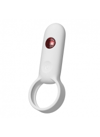 Белое эрекционное виброкольцо с пультом ДУ - Youvic - в Подольске купить с доставкой