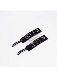 Черные кожаные наручники Sex - Crazy Handmade - купить с доставкой в Подольске