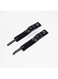 Черные кожаные оковы Sex - Crazy Handmade - купить с доставкой в Подольске