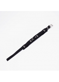 Черный ошейник из высококачественной натуральной кожи - Crazy Handmade - купить с доставкой в Подольске