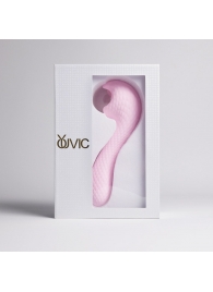 Розовый вибромассажёр с деликатными токами - Youvic - купить с доставкой в Подольске