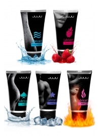 Набор из 5 лубрикантов JUJU (увлажняющий, Hot+, Long, Anal, малина) - JuJu - купить с доставкой в Подольске