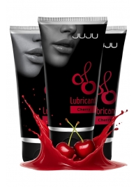 Набор из 3 съедобных лубрикантов JUJU со вкусом вишни - JuJu - купить с доставкой в Подольске