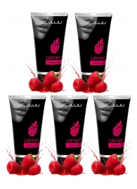 Набор из 5 съедобных лубрикантов JUJU со вкусом малины - JuJu - купить с доставкой в Подольске