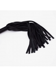 Черный кожаный флоггер - 45 см. - Crazy Handmade - купить с доставкой в Подольске