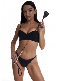 Стек с широким черным кожаным наконечником и металлической ручкой - 67 см. - Crazy Handmade - купить с доставкой в Подольске