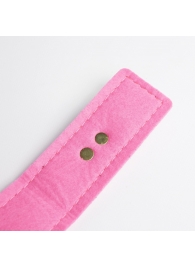 Черно-розовый ошейник с золотистой фурнитурой - Crazy Handmade - купить с доставкой в Подольске