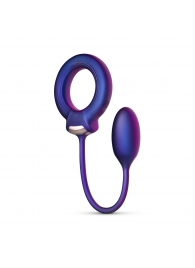 Фиолетовое эрекционное виброкольцо с анальным шариком Eclipse - ONE DC B.V. - в Подольске купить с доставкой