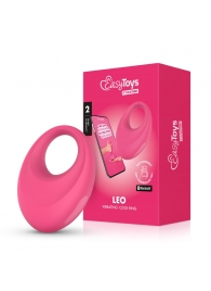 Розовое интерактивное эрекционное виброкольцо Leo - Easy toys - в Подольске купить с доставкой