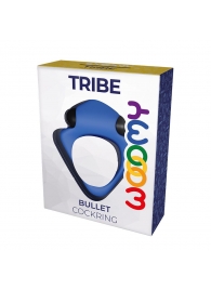 Синее эрекционное кольцо Wooomy Tribeс с вибрацией - Adrien Lastic - в Подольске купить с доставкой