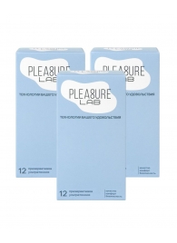 Набор из 3 упаковок ультратонких презервативов Pleasure Lab (по 12 шт.) - Pleasure Lab - купить с доставкой в Подольске