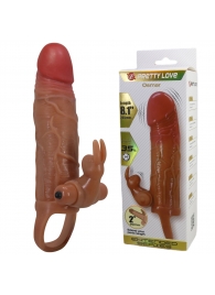 Карамельная вибронасадка с клиторальным стимулятором Osmar - 20,5 см. - Baile - в Подольске купить с доставкой