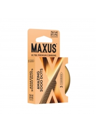 Точечные презервативы MAXUS 2000 Amazing Dots с железным кейсом - 3 шт. - Maxus - купить с доставкой в Подольске