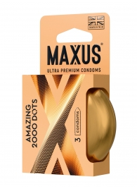 Точечные презервативы MAXUS 2000 Amazing Dots с железным кейсом - 3 шт. - Maxus - купить с доставкой в Подольске