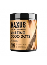Точечные презервативы MAXUS 2000 Amazing Dots с железным кейсом - 15 шт. - Maxus - купить с доставкой в Подольске