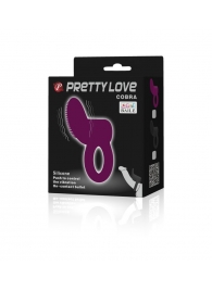 Лиловое эрекционное кольцо со стимулятором клитора с вибрацией - Baile - в Подольске купить с доставкой