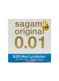Увлажнённый презерватив Sagami Original 0.01 Extra Lub - 1 шт. - Sagami - купить с доставкой в Подольске