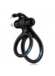 Черное эрекционное виброкольцо с подхватом мошонки Stay Hard - Boys of Toys - в Подольске купить с доставкой