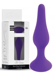 Фиолетовая анальная втулка Silcone Purple Plug Large - 12,5 см. - Boys of Toys