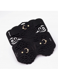 Фигурный набор для БДСМ-игр с узорами и золотистой фурнитурой - Crazy Handmade - купить с доставкой в Подольске