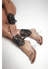 Черный фигурные оковы с золотистой фурнитурой - Crazy Handmade - купить с доставкой в Подольске