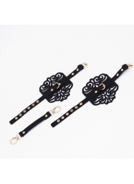 Черный фигурные оковы с золотистой фурнитурой - Crazy Handmade - купить с доставкой в Подольске