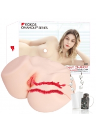 Мастурбатор-полуторс с двойным слоем материала и вибрацией Jenny Onahole Real Vagina - KOKOS - в Подольске купить с доставкой