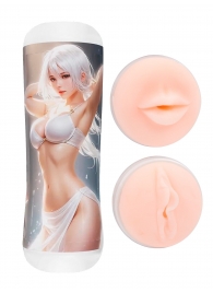 Двусторонний мастурбатор в колбе аниме - вагина и ротик - Tokyo Style - в Подольске купить с доставкой