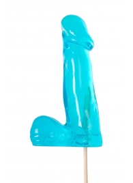 Голубой леденец в форме члена со вкусом блю кюрасао - 173 гр. - Sosuчki - купить с доставкой в Подольске