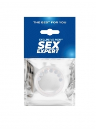 Эрекционное кольцо с мягкой стимулирующей насадкой - Sex Expert - в Подольске купить с доставкой