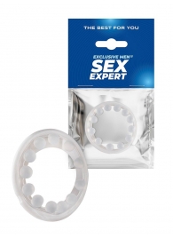 Эрекционное кольцо со стимулирующими шариками на поверхности - Sex Expert - в Подольске купить с доставкой