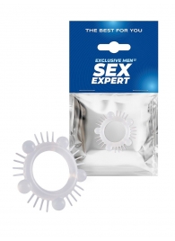 Эластичное эрекционное кольцо с шишечками и шипами - Sex Expert - в Подольске купить с доставкой