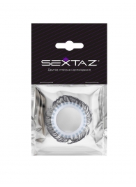 Эластичное эрекционное колечко с черными «ресничками» - Sextaz - в Подольске купить с доставкой