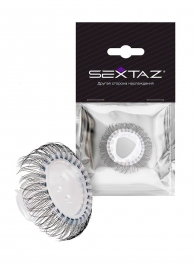 Эластичное эрекционное кольцо с длинными черными «ресничками» - Sextaz - в Подольске купить с доставкой