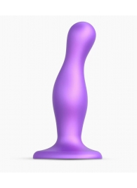 Фиолетовая насадка Strap-On-Me Dildo Plug Curvy size M - Strap-on-me - купить с доставкой в Подольске