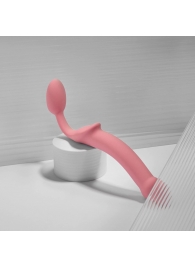 Розовый безремневой страпон Strap-on-me Semi-Realistic Bendable Strap-On size L - Strap-on-me - купить с доставкой в Подольске