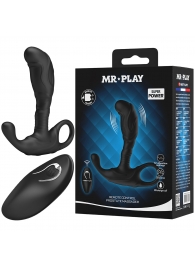 Черный изогнутый массажёр простаты с вибрацией и пультом ДУ - Baile - в Подольске купить с доставкой