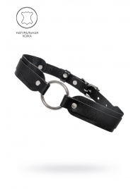 Черный кожаный чокер-ошейник со скруглёнными углами - Pecado - купить с доставкой в Подольске